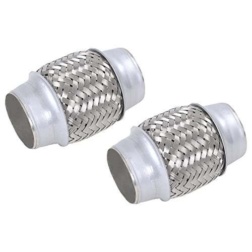 Heavy Duty Exhaust Flex Pipe 1.75" x 4"-2PCS - size: 1.75"x4"x4"
