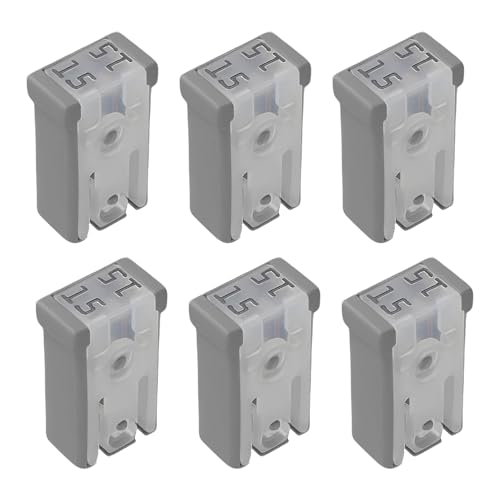 6PCS 15A 32V Slotted Car MCASE Shaped Fuse Kit, Mini Shaped Box Type Cartridge Fuse Replacement, Car Fuse Assortment Kit, Universal Micro Low-Profile Fuses for Car Truck SUV RV Boat (15A/6PCS) - color: 15A/6PCS