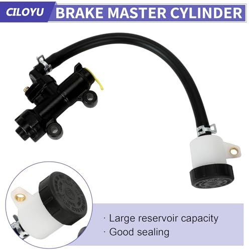 KT196 Brake Master Cylinder Kit Compatible with Coleman 196 Go Kart - color: black