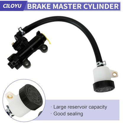 KT196 Brake Master Cylinder Kit Compatible with Coleman 196 Go Kart - color: black