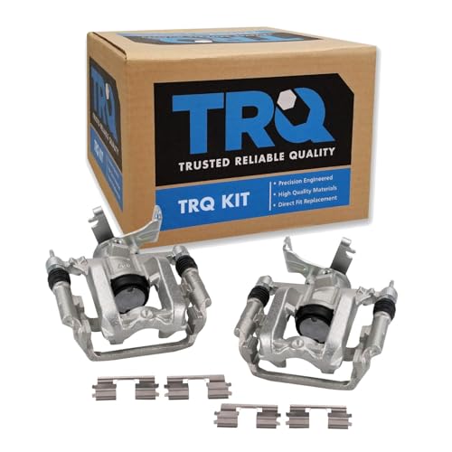 TRQ Rear Driver and Passenger Side Brake Caliper Set Hardware - style: CLA32375