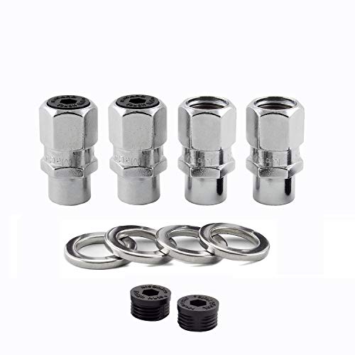 McGard 60128 Chrome Racing .490" Shank Style Lug Nut Set (7/16" - 20 Thread Size) - Set of 4