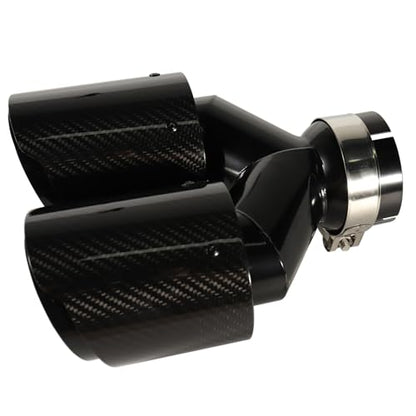 Carbon Fiber Dual Exhaust Tip 2.5 Inch Inlet 4 Inch Outlet Dual Exhaust Tip - size: 2.5 Inlet 4 Outlet