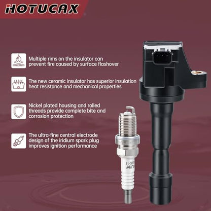 UF626 Ignition Coils & Spark Plugs Tune Up Kit, 4 Pack - size: UF626 & Spark Plugs