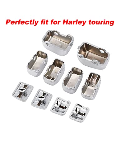 Chrome Hand Control Switch Housing Caps Compatible for Harley Davidson Electra Street Glide 1996-2013 - color: CHROME 10 PCS/SET