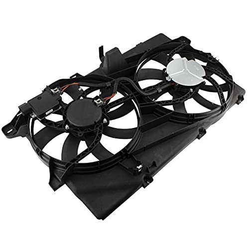 BOXI 621-392 7T4Z8C607A Dual Radiator Cooling Fan Assembly Fit for Ford Edge 2007 2008 2009 2010 2011 2012 2013 2014 2015 / for Lincoln MKX 2007-2015