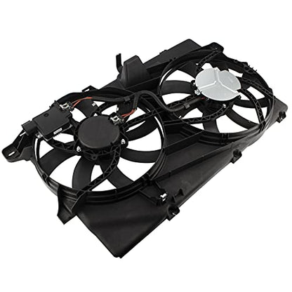 BOXI 621-392 7T4Z8C607A Dual Radiator Cooling Fan Assembly Fit for Ford Edge 2007 2008 2009 2010 2011 2012 2013 2014 2015 / for Lincoln MKX 2007-2015