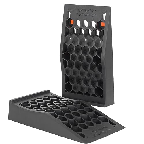OULEME 2.44" Lift Low Profile Car Service Tire Ramps, 17"x9.5"x3.1", 2PK - size: L17" (2 Pack)