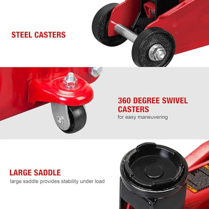 BIG RED 1.5Ton Hydraulic Trolley Service/Floor Jack with Blow Portable Case