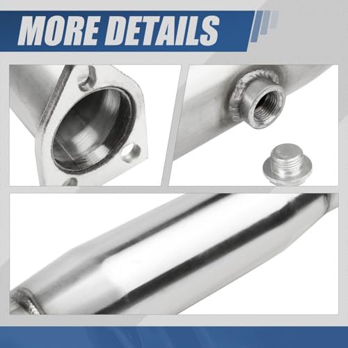 Auto Dynasty 4 Inches Round Muffler Tip Catback Exhaust System Compatible with Mitsubishi Eclipse 2.4L l4 00-05 - color: Round Tip