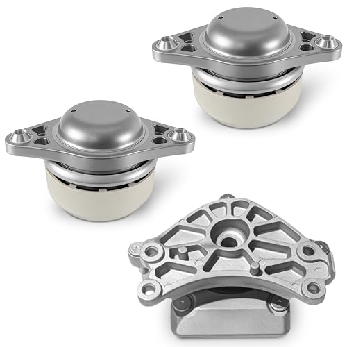 PartsFlow Engine Motor Mount and Transmission Mount Set of 3 Compatible With C300 08-12, C350 08-11, GLK350 10-12 3.0L 3.5L Automotive Replacement Engine Motor Trans Mount Set A4063, A4074