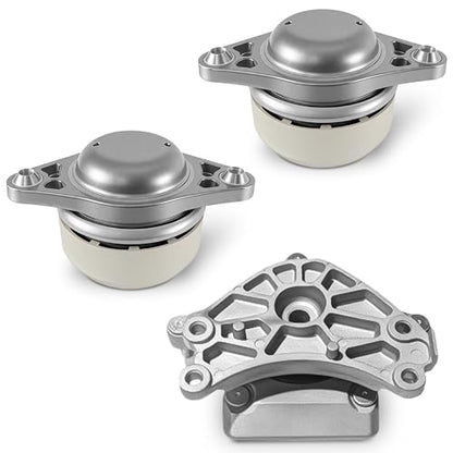 PartsFlow Engine Motor Mount and Transmission Mount Set of 3 Compatible With C300 08-12, C350 08-11, GLK350 10-12 3.0L 3.5L Automotive Replacement Engine Motor Trans Mount Set A4063, A4074