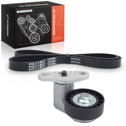 A-Premium Engine Serpentine Drive Belt Kit W/Tensioner