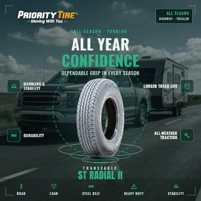 Transeagle ST II ST225/75R15 117/112L All Season E (10 Ply) (RWL) Tire - size: 225/75R15