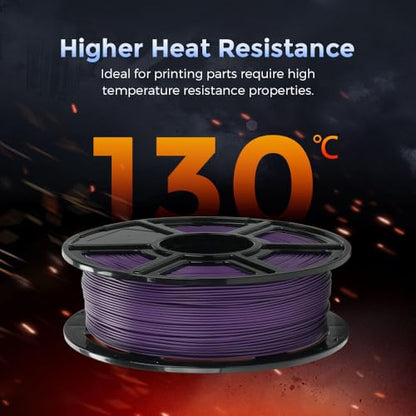 FLASHFORGE Carbon Fiber PETG Filament 1.75mm, Carbon Fiber PETG 3D Printer Filament, 1KG Spool Dimensional Accuracy +/- 0.02mm, Lightweight & Heat-Resistant & Moisture Free (Iris Purple) - color: Purple, size: PETG CF