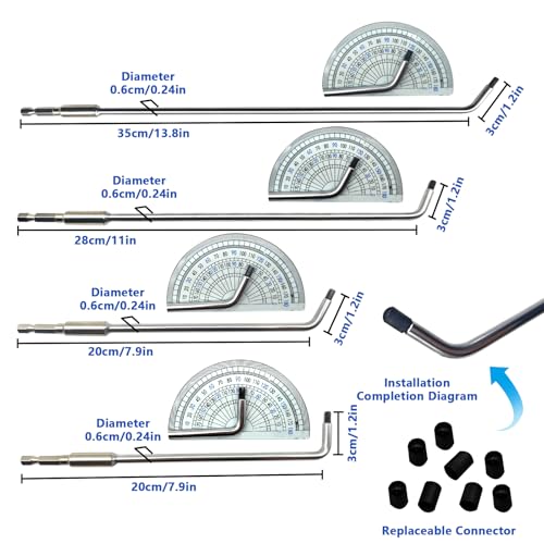 20 Pcs Paintless Dent Repair Push Rods Kit, Automotive Panel Beating Dent Removal Hooks, PDR Tools
