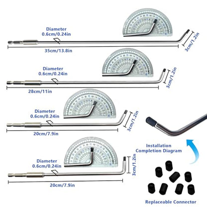 20 Pcs Paintless Dent Repair Push Rods Kit, Automotive Panel Beating Dent Removal Hooks, PDR Tools