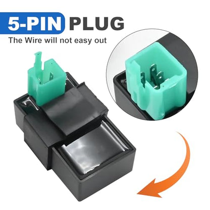 EATAKWARD 5 Wiring Loom Kill Switch Coil CDI Spark Plug Kit for 50cc 70cc 90cc 110cc 125cc140cc Kick Start Dirt Pit Bike ATV, Replacement for Chinese Pit Bike
