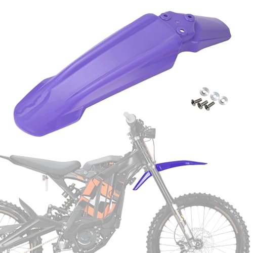 Dirt Bike Front Fender,Dirtbike Front Fender for Sur Ron/Surron/Light Bee/X160/X260, Purple (Not Fits RST Fork) - style: Purple