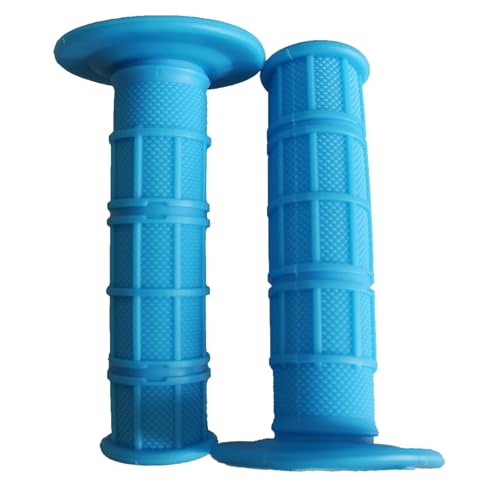 7/8" Motorcycle Hand Grips Dirt Bike Motocross Gel Handlebar 2PC - color: Light Blue