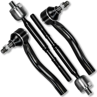 4PC Front Outer & Inner Tie Rod End Link Compatible with Fit for Toyota Yaris 2007 2008#OE EV800325 ES800311 ES800312