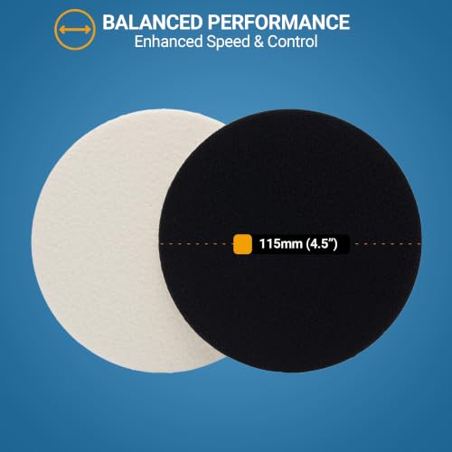 GLASS POLISH PRO Rayon Felt Polishing Pads 4.5” (115mm) - Pack of 5 - style: 4.5" (5 Pads)