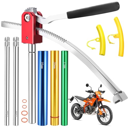 Dirt Bike Tire Changing Tool Kit Complete Package for Motocross, Enduro, Dirt Bikes 16" to 21" Wheels, Includes 15/17/20/25mm Axles, Colorful