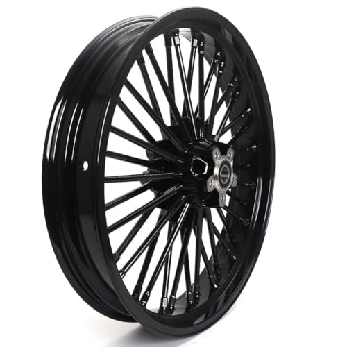 TOFR 21x3.5 Fat Spoke Black Front Wheel For Harley Touring Baggers 84-08 - color: Gloss Black, size: Front:21inch x 3.5inch