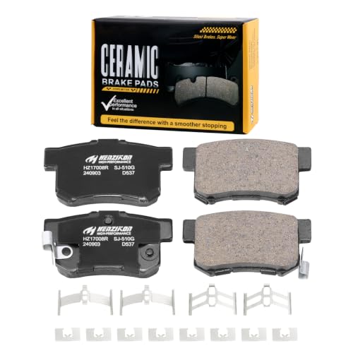 D537 Rear Ceramic Brake Pads Kit Fit For Acura CL 1997-1999, For CSX 2006-2011, For EL 2001-2005, For ILX 2013-2022, For Honda Accord 1991-2007, For Suzuki 2007-2014 - size: HZ537