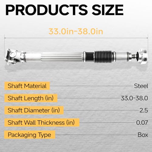 Front Drive Shaft Fit For Jeep - size: 52853317AA; Front; 32.99in - 37.99in