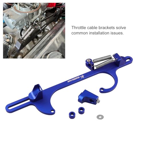 RYANSTAR RACING 4150/4160 Carburetor Throttle Cable Bracket Billet Blue - color: Blue