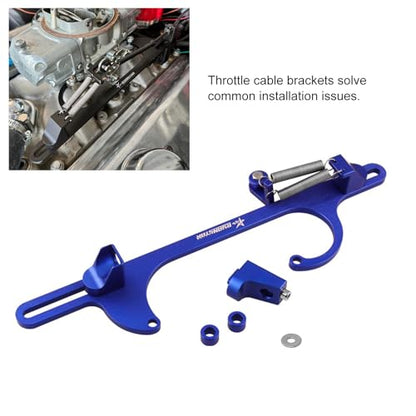 RYANSTAR RACING 4150/4160 Carburetor Throttle Cable Bracket Billet Blue - color: Blue