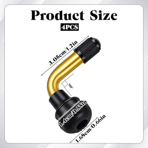 8 Pcs PVR60/PVR70 Valve Stem Bent 90 Degree Angled