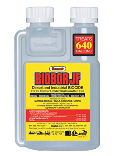 BIOBOR JF Diesel Fuel Additive: Highly Effective Fuel Biocide Supplement, Prevents Corrosion of Fuel Tanks, Increases Lubricity, Dual Phase Chemistry | 8 Ounce, (BB08EZ01US) - style: 8 oz