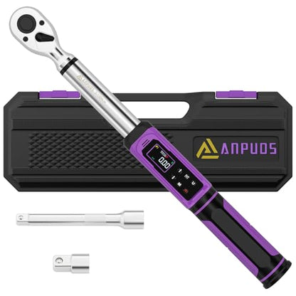 ANPUDS Digital Torque Wrench 3/8 Drive, 1.5-99.6 Ft-lb, ±1% Accuracy