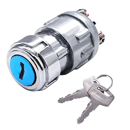 mankk 3 Wires Ignition Switch with Key 12V Universal Engine Starter Key Switch Off/On/(Start) 3 Position with 2 Keys for Car Motorcycle Tractor UTV ATV Modified Car