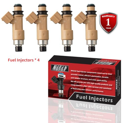Set of 4 Fuel Injectors 16611AA680 FJ858 Replacement - size: FJ858
