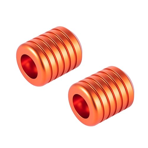 Advanblack Motorcycle Frame Sliders Machined CNC Alumium Crash Bar Slider Fit All Flat Out & Highway 1 1/4" Crash Bar Saddlebags Guards (Orange) - color: Orange