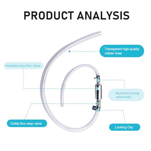 2 PCS Brake Bleeder Hoses, One-Way Brake Bleeder Hose Kit with Check Valve, Brake Hydraulic System Bleeding Tools, Universal for Car Motorcyle Clutch (Transparent)