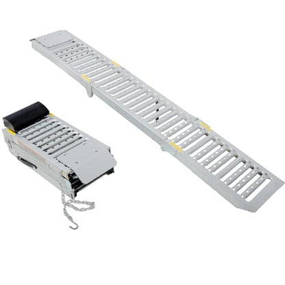 2 Sets Foldable Ferruginous Car Ramp - Portable Lightweight Ramps for Vehicles