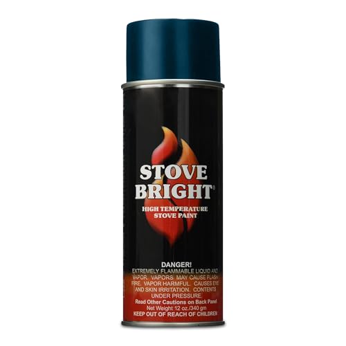 Stove Bright 8105 High Temp Spray Paint, Metallic Blue, 12 Oz, 1200°F