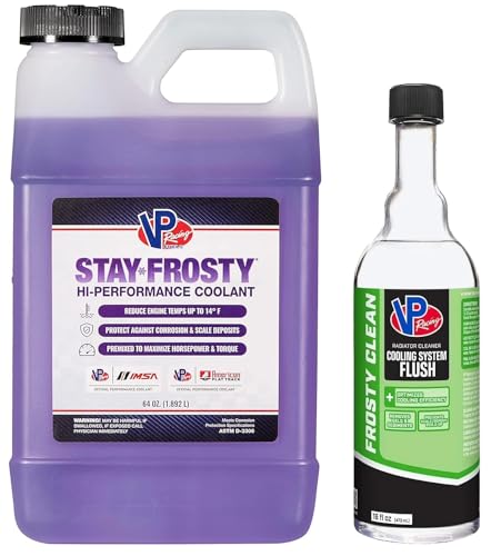VP Racing 208816 Frosty Clean Cooling System Cleaner & Flush, 16 Fluid Ounce (Hi-Performance & Cleaner, 64 Ounce Bundle) - size: 64 Ounce Bundle, style: Hi-Performance & Cleaner