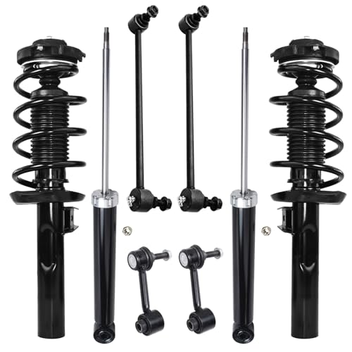 Detroit Axle - 8pc Struts Shocks Kit for 2010-2014 Volkswagen Golf - size: 8AQS1300571/Big Kit