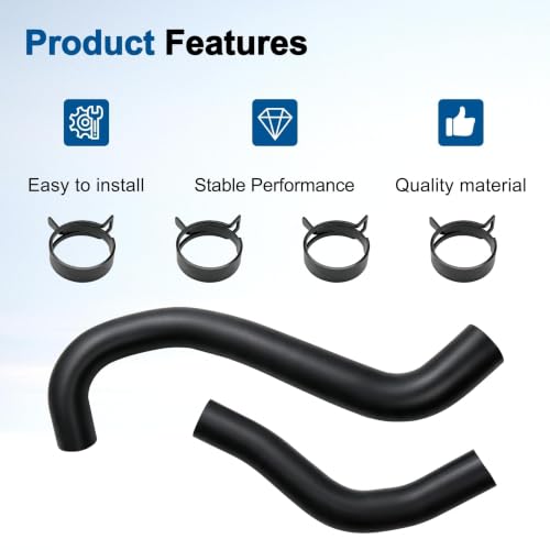 Upper and Lower Radiator Coolant Hose Set Fit for Toyota Tundra 2007-2021 for Toyota Sequoia 2008-2022 Replaces# 16571-0S010 16572-0S011 16572-0S010