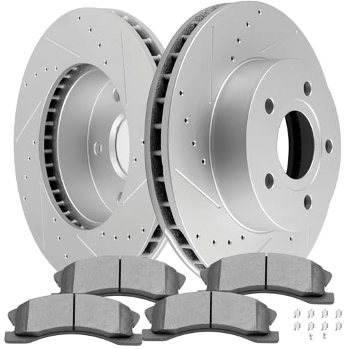 SCITOO Brake Kit Front Brake Rotors and Ceramic Brake Pads:5118;D945 - size: Front 5118 + D945 [2+4PCS]