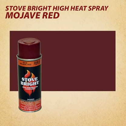 Stove Bright High Temp Spray Paint, Metallic, Up To 1200 Degrees, 12 Ounce (Pack of 1), 6319 - Mojave Red - color: 6319 - Mojave Red
