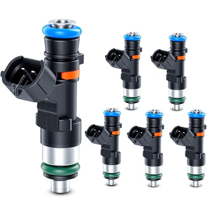 0280158007 Fuel Injectors Set of 6 Compatible with 2012-2021 NV1500 4.0L - color: F-0280158007