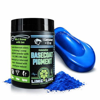 LiME LiNE Base Coat Maker Pigment Powder, Automotive Grade, Basecoat Metallic Blue Pearl - color: Metallic blue pearl