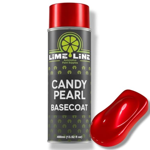 LiME LiNE Candy Pearl Basecoat Aerosol Spray Paint - Automotive Custom Car Paint for Pro Results - No Spray Gun Needed (Apple Red) - color: Apple Red