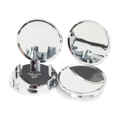4 Pack Wheel Center Caps Kit for MiTo, OD 51 mm / 2 inch ID 45 mm / 1.77 inch Hub Caps, Snap-in Chrome ABS-Plastic Rim Covers - color: chome